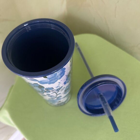 KATE SPADE PEACOCK FLORAL LUNCH TOTE + TUMBLER (SET):NWT - Picture 12 of 14